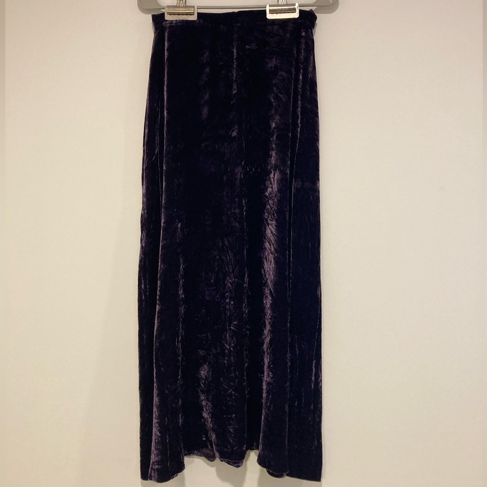 Jones NY Crushed Velvet Purple Midi Skirt